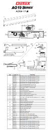 Detex AO19-1 Pull Series Parts Diagram (LH Shown)